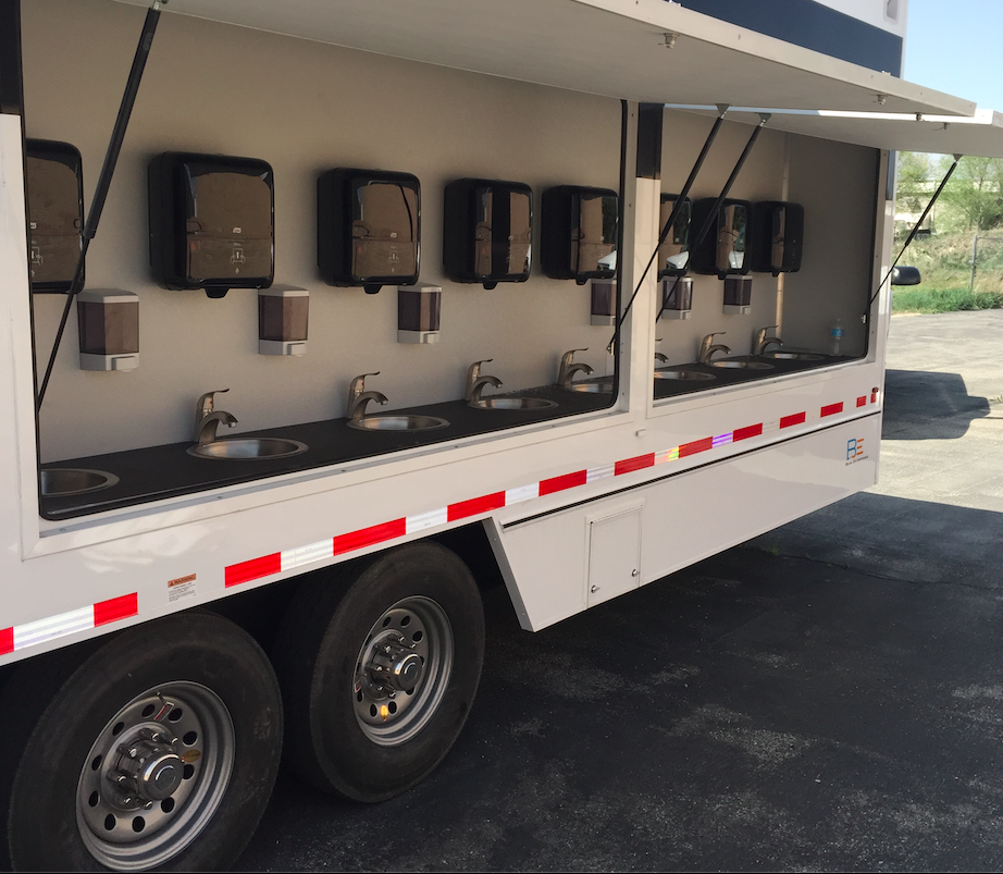 Crews enjoying a hot meal